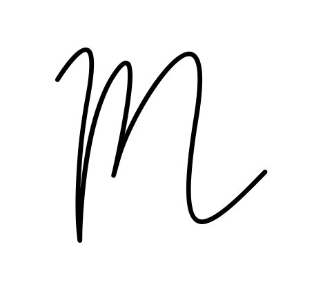 M beautiful name signature style in English