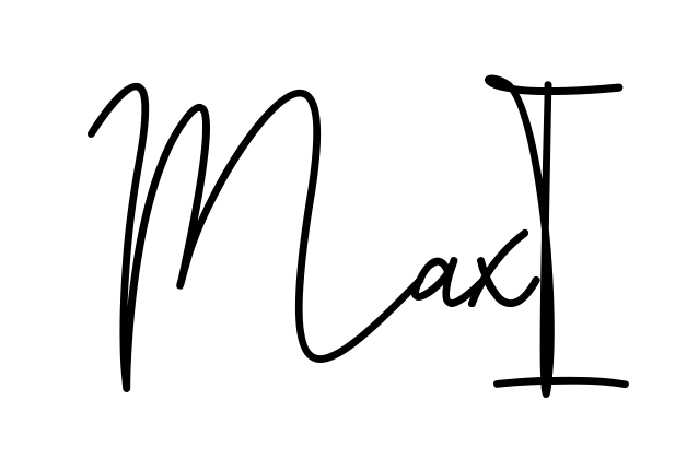 Maxi beautiful name signature style in English