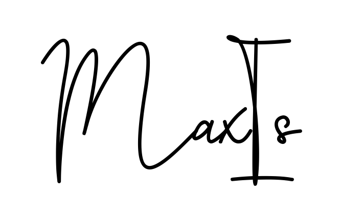 Maxi S beautiful name signature style in English