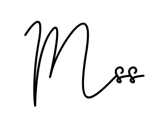 Ms S beautiful name signature style in English