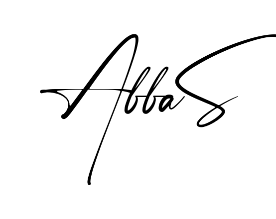 Handwritten-looking Abbas signature idea