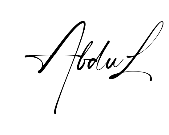 Handwritten-looking Abdul signature idea