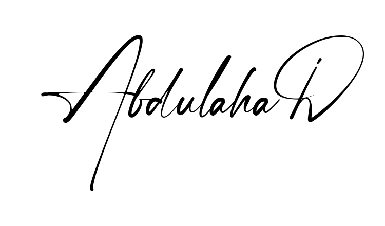 Handwritten-looking Abdul Ahad signature idea