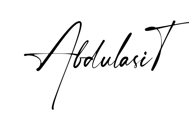 Handwritten-looking Abdul Basit signature idea
