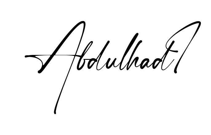 Handwritten-looking Abdul Hadi signature idea