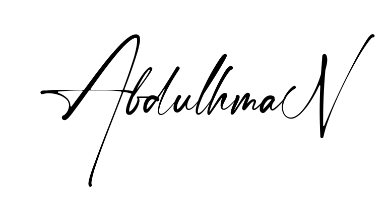 Handwritten-looking Abdul Rahman signature idea