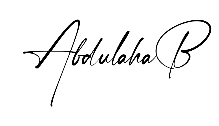 Handwritten-looking Abdul Wahab signature idea