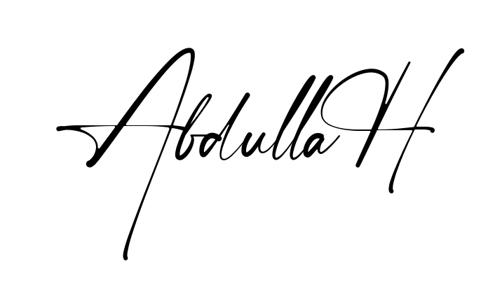 Handwritten-looking Abdullah signature idea