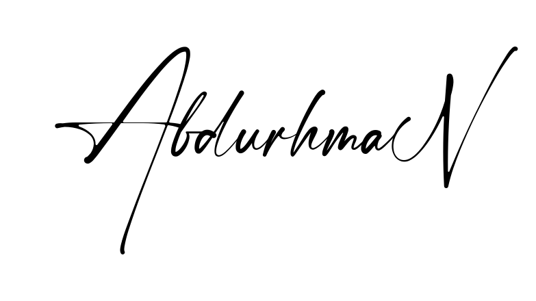 Handwritten-looking Abdur Rahman signature idea