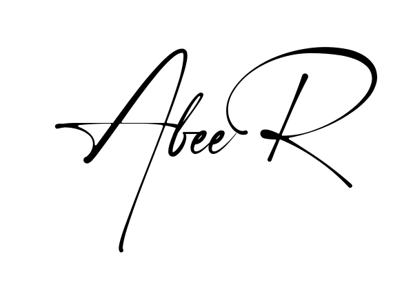 Handwritten-looking Abeer signature idea