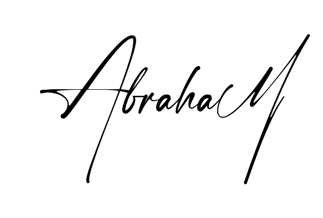 Handwritten-looking Abraham signature idea