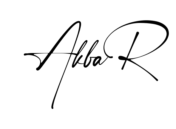 Handwritten-looking Akbar signature idea