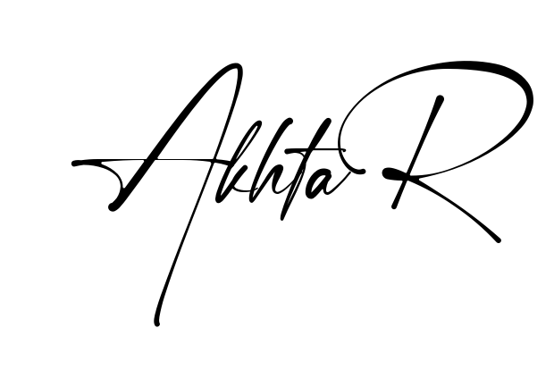 Handwritten-looking Akhtar signature idea