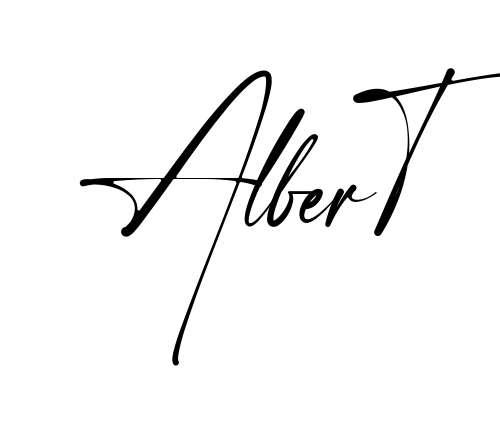 Handwritten-looking Albert signature idea