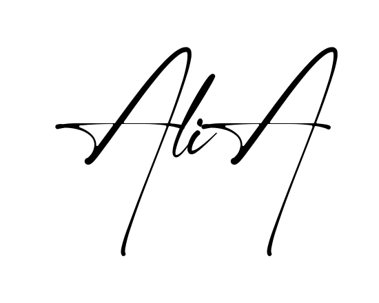 Handwritten-looking Alia signature idea