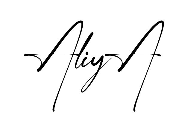 Handwritten-looking Aliya signature idea