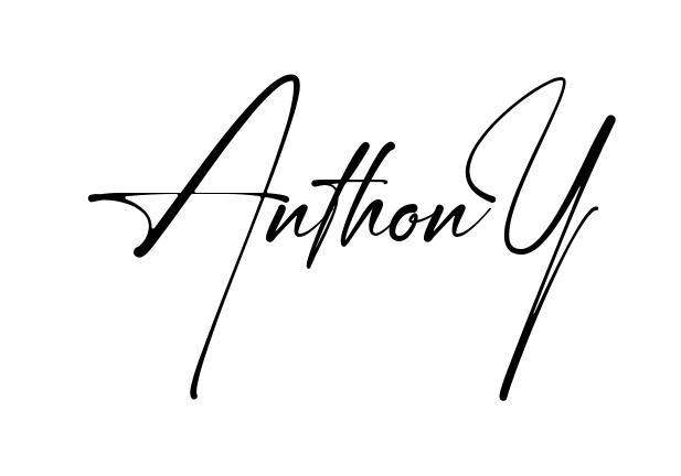 Handwritten-looking Anthony signature idea