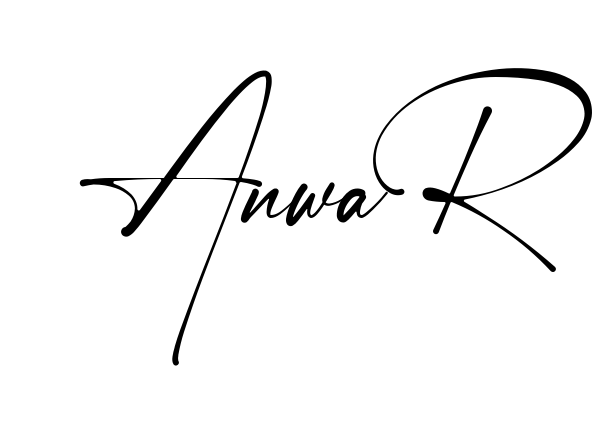 Handwritten-looking Anwar signature idea