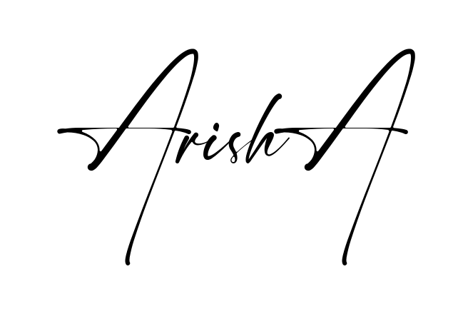 Handwritten-looking Arisha signature idea