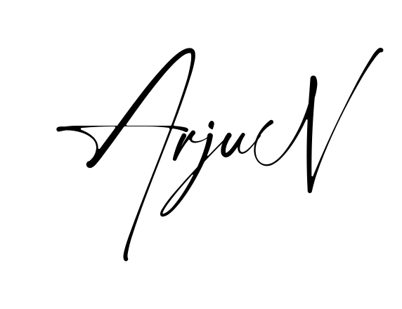 Handwritten-looking Arjun signature idea