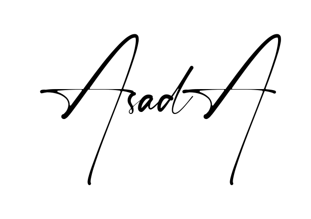 Asad A easy name signature writing style