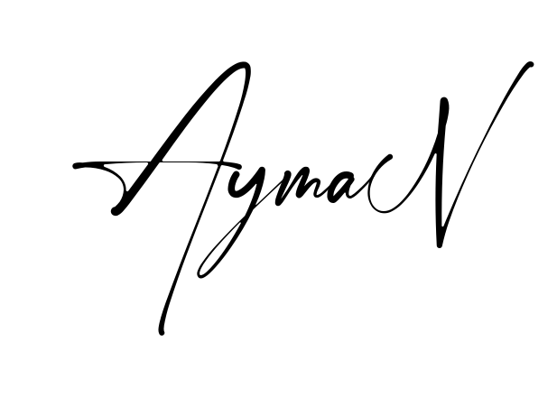 Handwritten-looking Ayman signature idea