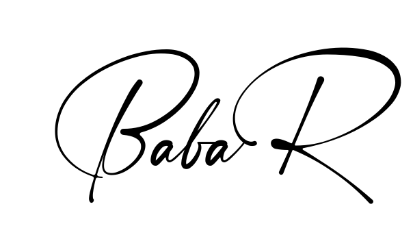 Handwritten-looking Babar signature idea
