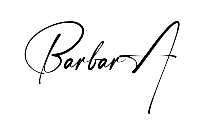 Handwritten-looking Barbara signature idea