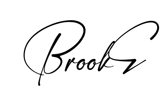 Handwritten-looking Brooke signature idea