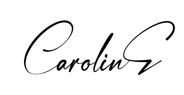 Handwritten-looking Caroline signature idea