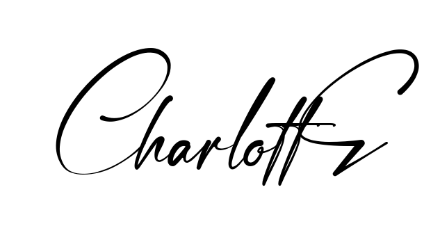 Handwritten-looking Charlotte signature idea