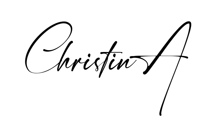 Handwritten-looking Christina signature idea