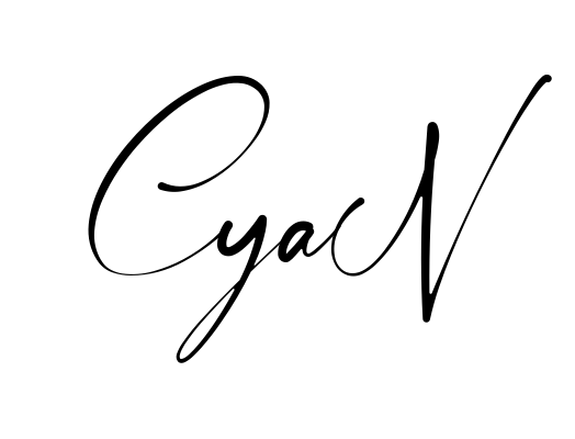 Cyan easy name signature writing style