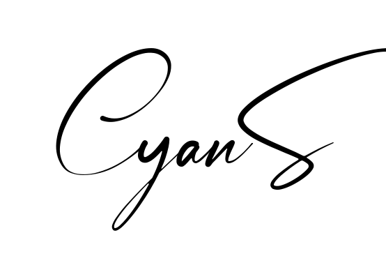 Cyan S easy name signature writing style