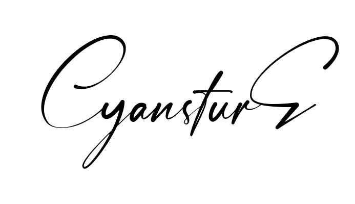 Cyan Signature easy name signature writing style