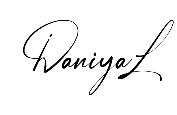 Handwritten-looking Daniyal signature idea