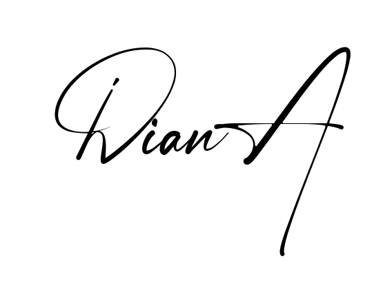 Handwritten-looking Diana signature idea
