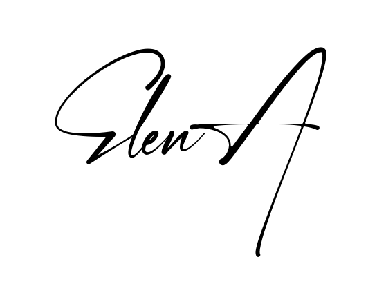 Handwritten-looking Elena signature idea