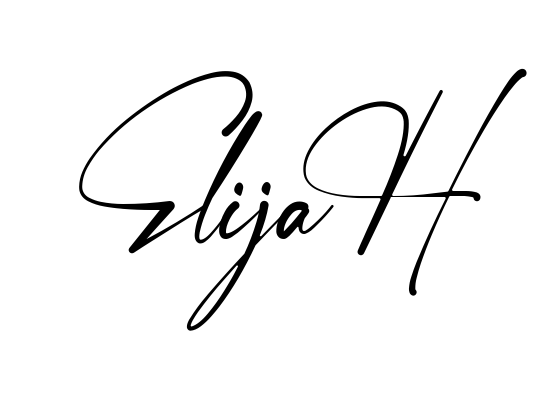 Handwritten-looking Elijah signature idea