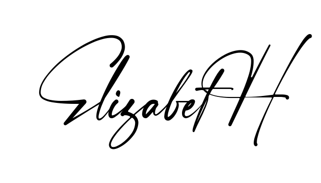Handwritten-looking Elizabeth signature idea