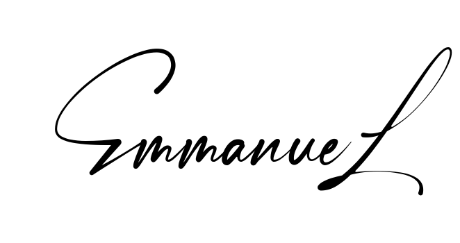 Handwritten-looking Emmanuel signature idea