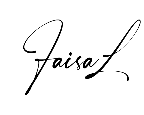 Handwritten-looking Faisal signature idea