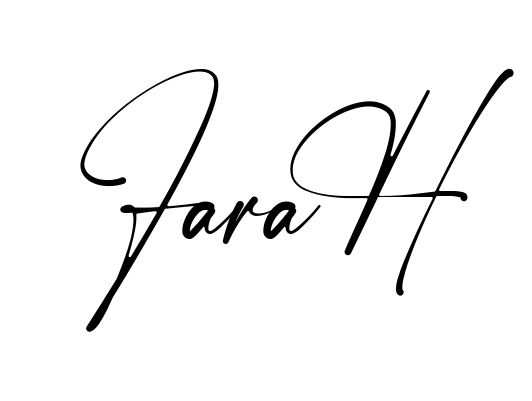 Handwritten-looking Farah signature idea