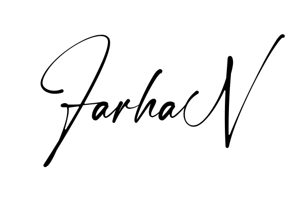 Handwritten-looking Farhan signature idea