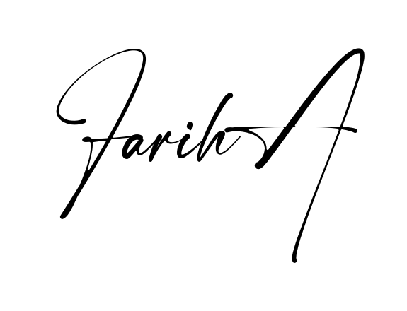 Handwritten-looking Fariha signature idea