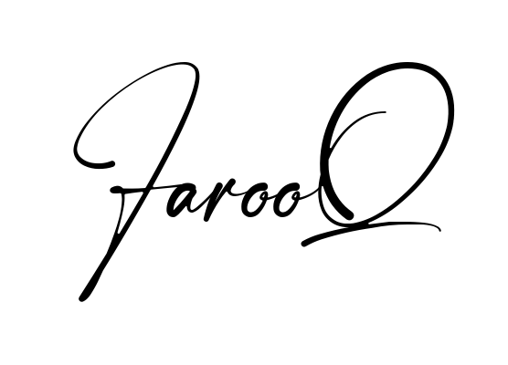 Handwritten-looking Farooq signature idea