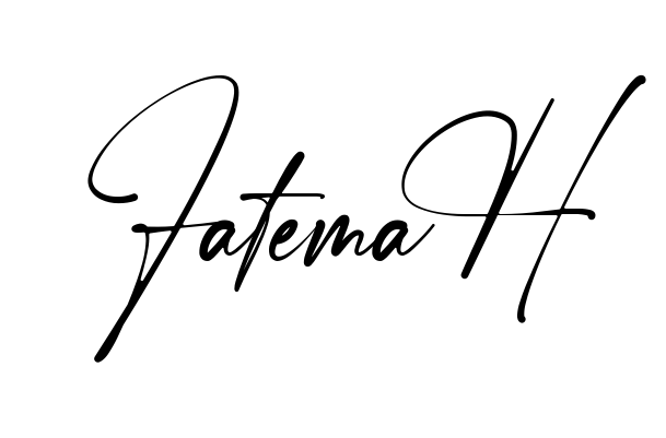 Handwritten-looking Fatemah signature idea