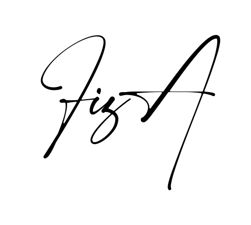 Handwritten-looking Fiza signature idea