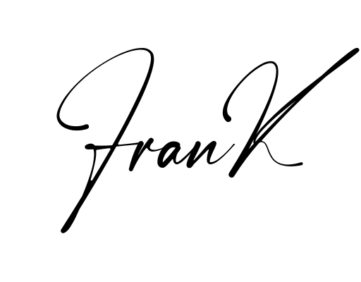 Handwritten-looking Frank signature idea