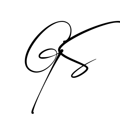 G S easy name signature writing style